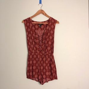 Medallion print romper
